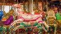 Fun Fair Carousel Horse Ride in colour Royalty Free Stock Photo