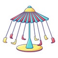 Classic carousel icon, cartoon style Royalty Free Stock Photo