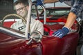 Classic Cars Enthusiast Buying Restored Dream Car