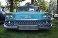 Classic Cars lined up at Rollin Oldies 50s in the Fall Royalty Free Stock Photo