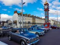 Classic cars outside Victoria Clock tower