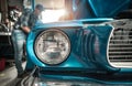 Classic Cars Restoration Worker Next to His Restored Vehicle Royalty Free Stock Photo