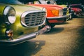 Classic cars in a row Royalty Free Stock Photo