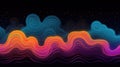 classic cartoon inspired wavs made out of neon lights, ai generated image