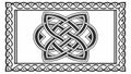 Classic Celtic Knot in Rectangular Frame, Timeless Design, vector design Generative AI Royalty Free Stock Photo