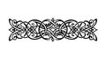 Classic Celtic Knotwork Pattern Horizontal Border, vector design Generative AI Royalty Free Stock Photo