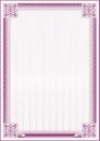 Classic certificate frame vertical lilac