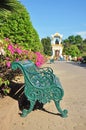 Classic chair with Ganesh memorial at Sanam Chan