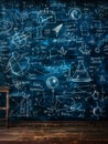 A classic chalkboard background with chalk scribbles and doodles, evoking a sense of nostalgia and traditional learning. Royalty Free Stock Photo