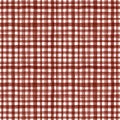 Classic red checked watercolor seamless pattern