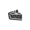 Classic cheesecake dessert vector icon