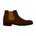 Classic chelsea shoe style boot icon isolated on white Flat design Illustration