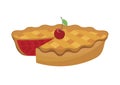 Classic Cherry Pie icon vector Royalty Free Stock Photo