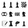 Classic chess icons collection Royalty Free Stock Photo