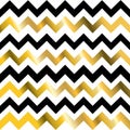 Classic chevron stripe glitter shimmer seamless vector pattern. Geometric zigzag line gold foil wrap event paper for Royalty Free Stock Photo