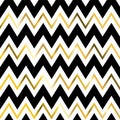 Classic chevron stripe glitter shimmer seamless vector pattern. Geometric zigzag line gold foil wrap event paper for Royalty Free Stock Photo