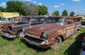 Classic 57 Chevy Auto Salvage Yard Royalty Free Stock Photo