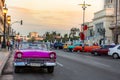 Classic Chevy parked in City Center of Havana, Cuba