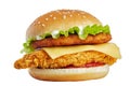 Classic Chicken Burger Isolated Royalty Free Stock Photo