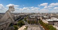 Classic chimera view of Paris from Notre Dame Royalty Free Stock Photo