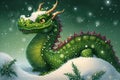 Classic Chinese dragon in the New Year story, Generative AI