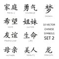 Classic Chinese ink symbols set 2.