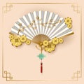 Classic Chinese new year background, vector illustration. Royalty Free Stock Photo