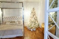 Classic christmas New Year decorated interior room Royalty Free Stock Photo