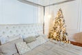 Classic christmas New Year decorated interior room Royalty Free Stock Photo