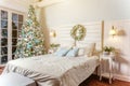Classic christmas New Year decorated interior room Royalty Free Stock Photo