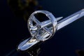 Classic chrome hood ornament Royalty Free Stock Photo