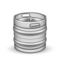 Classic Chrome Metallic Cider Keg Barrel Vector