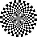 Op Art Optical Checkered Circle