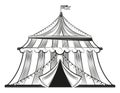 Classic circus tent. Royalty Free Stock Photo