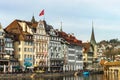 Classic city architecture of Switzerland street view