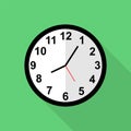 Classic clock icon, Five minutes past eight o`clock