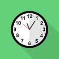 Classic clock icon, Five minutes past eleven o`clock Royalty Free Stock Photo