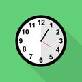 Classic clock icon, Five minutes past one o`clock