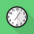 Classic clock icon, Five minutes past seven o`clock