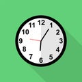 Classic clock icon, Five minutes past six o`clock