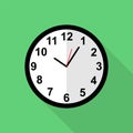 Classic clock icon, Five minutes past ten o`clock