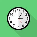 Classic clock icon, Five minutes past three o`clock