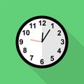 Classic clock icon, Five minutes past twelve o`clock Royalty Free Stock Photo