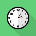 Classic clock icon, Five minutes past two o`clock