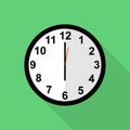 Classic clock icon, 6 o`clock