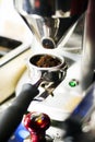 Classic coffee bean grinder detail