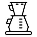 Classic coffee filter icon, outline style