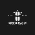 Classic Coffee Maker Moka Pot Logo Design Template