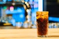 Classic cold cocktail rum and cola