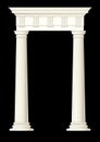 Classic columns vector drawing Royalty Free Stock Photo